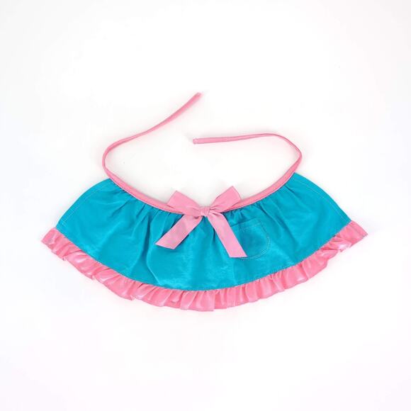 Unbranded Electric Blue & Pink Tie Around Apron with a Pocket for 18" Dolls GUC - Picture 9 of 10